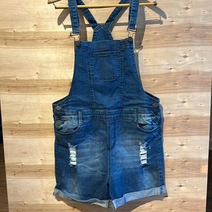 Jean short overalls
